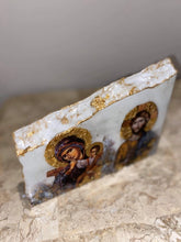 Load image into Gallery viewer, 2 image - MADE TO ORDER Mother Mary with baby Jesus (Panagia) and Jesus in marble - ONE OFF PIECE religious icon