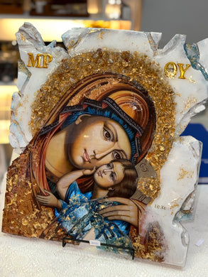 Mother Mary and baby Jesus Theotokou - Large Icon