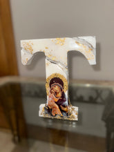 Load image into Gallery viewer, Ready to ship LETTER ART -T WOODEN LETTER T FREE STANDING