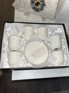 White Tea cups set of 6