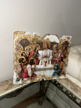 Load image into Gallery viewer, Large last supper wall art with natural gemstones religious icon  -Ready to ship