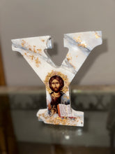 Load image into Gallery viewer, Ready to ship LETTER ART -Y- WOODEN LETTER Y FREE STANDING