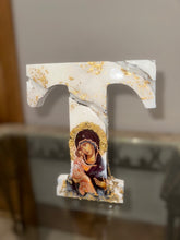 Load image into Gallery viewer, Ready to ship LETTER ART -T WOODEN LETTER T FREE STANDING