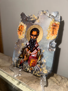Saint Vasilios Basil Greek Orthodox religious icon 
