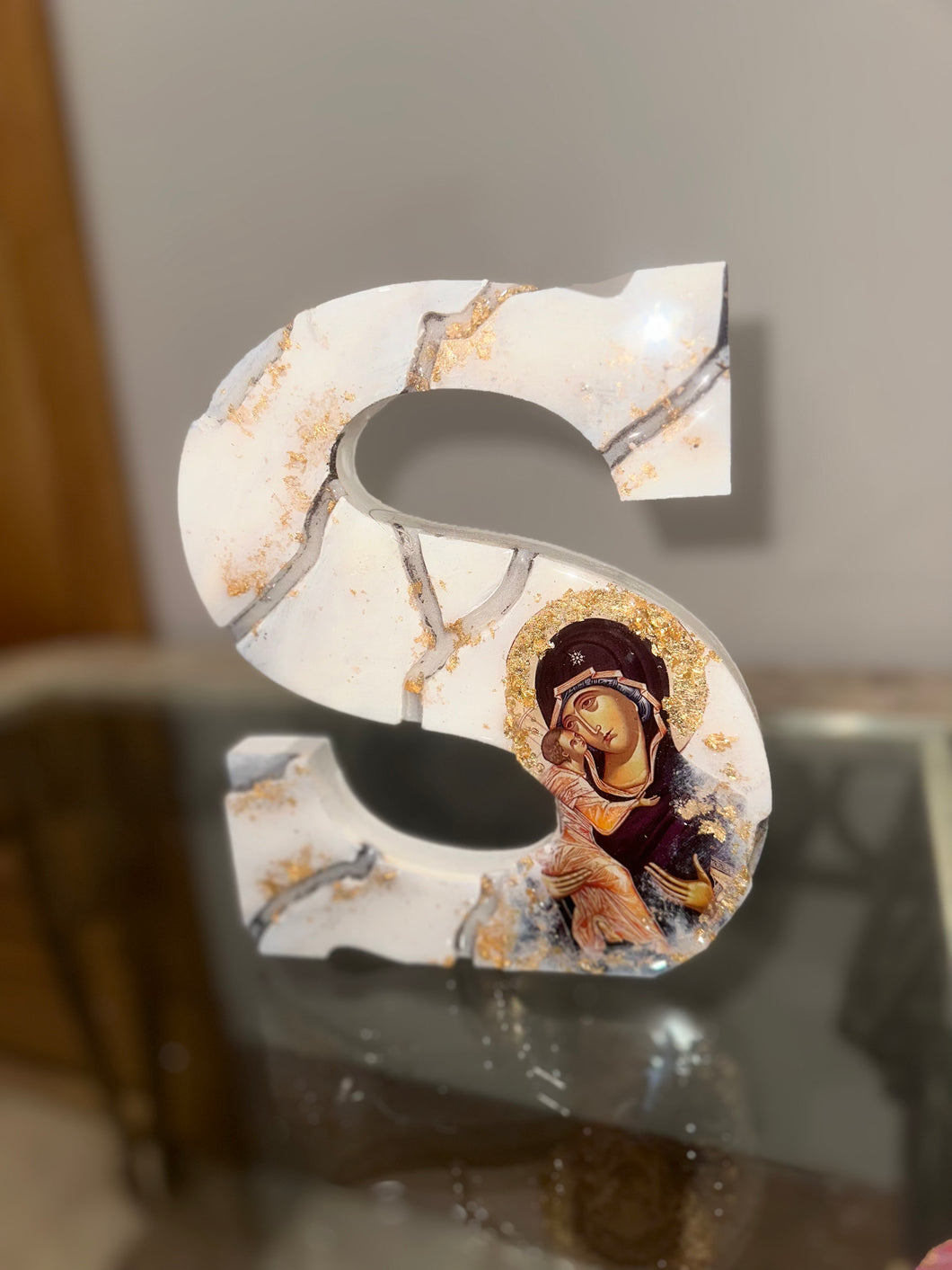 Ready to ship LETTER ART -S WOODEN LETTER S FREE STANDING