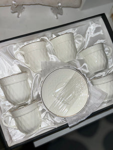 White Tea cups set of 6