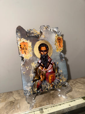 Saint Vasilios Basil Greek Orthodox religious icon 