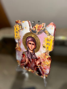 Ready to ship religious icon saint Thalia greek orthodox-