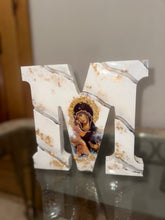 Load image into Gallery viewer, Ready to ship LETTER ART -M WOODEN LETTER M FREE STANDING
