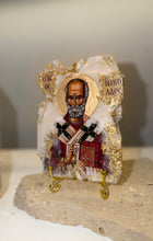 Load image into Gallery viewer, Saint Nicholas religious stone icon