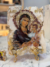 Load image into Gallery viewer, IMAGE CUSTOM REQUEST ORDER icon wooden SIZE RECTANGLE MEDIUM gemstones halo and body