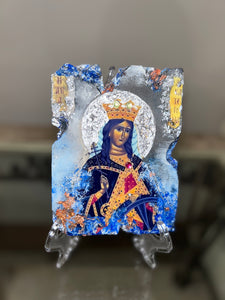 Ready to ship religious icon saint katherine katerina greek orthodox-