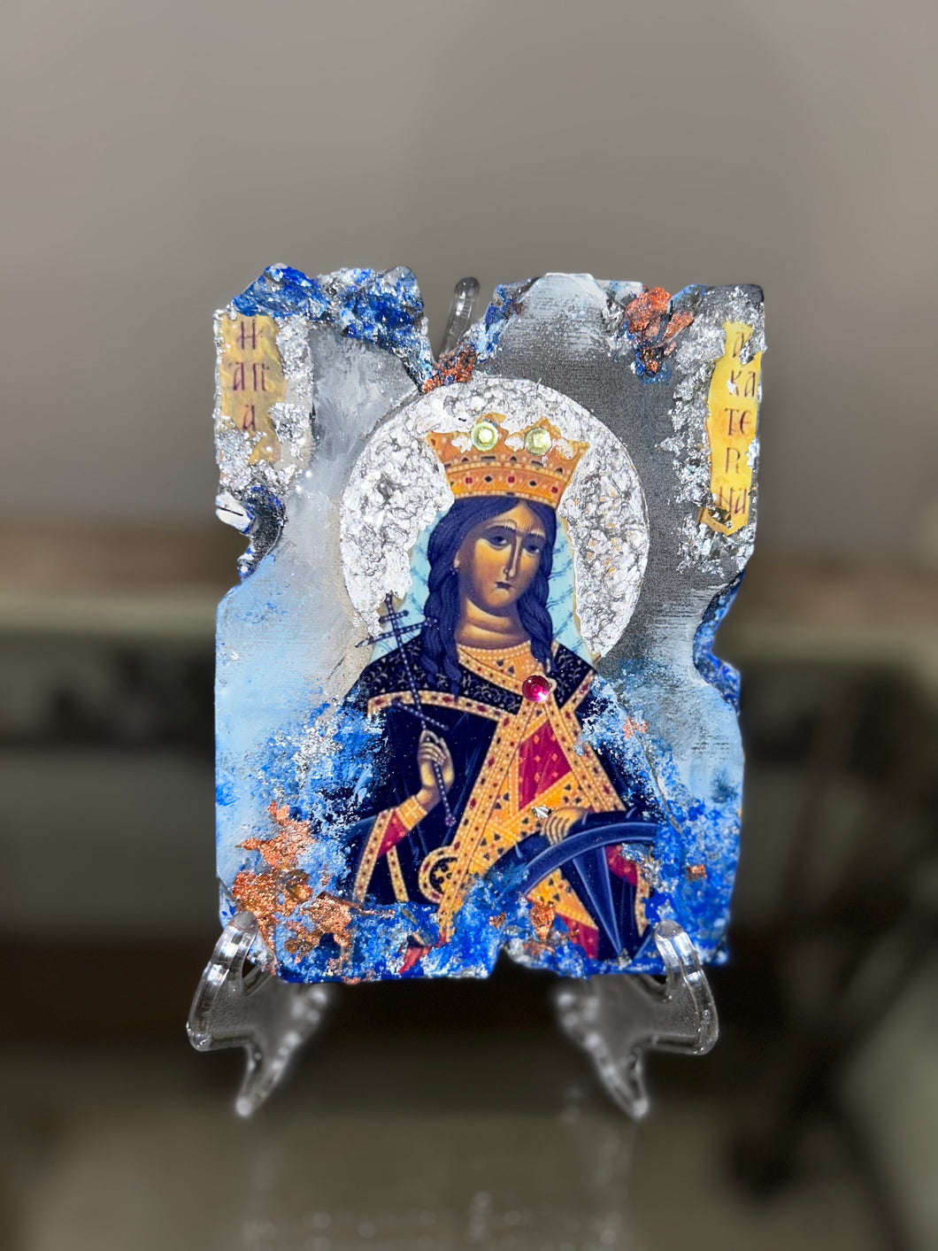 religious icon saint katherine katerina greek orthodox-