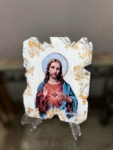Ready to ship religious icon Jesus Christ Catholic immaculate sacred heart -