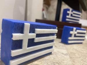 Greek flag  handmade soap