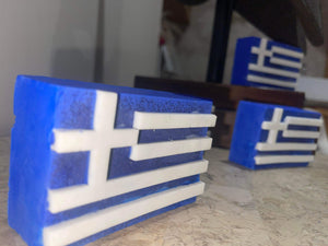 Greek flag  handmade soap