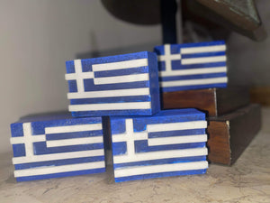 Greek flag  handmade soap