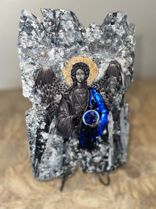 Ready to ship Arch Angel Michael religious handmade icon art