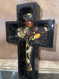 Ready to ship blessed  epitafio flowers in cross