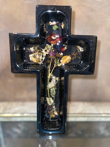Ready to ship blessed  epitafio flowers in cross