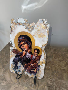 READY TO SHP Mary with baby Jesus - Panagia- religious icon