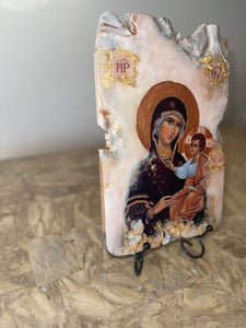 Ready To Ship  Mary with baby Jesus - Panagia- religious  icon