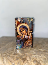 Load image into Gallery viewer, Freestanding Mother Mary with baby Jesus religious icon