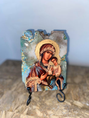 Mother Mary with baby Jesus (Panagia) religious icon - Xsmall