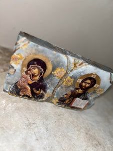dual free standing icon Mother Mary and Jesus