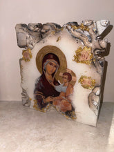 Load image into Gallery viewer, Made to Order Mother Mary icon free standing block