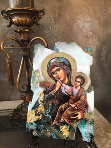 Mother Mary & baby Jesus religious icon