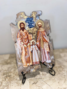Saints Raphael, Nicholas & Irene religious icon