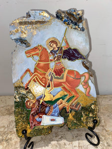 Saint Demetrios Religious Icon - one of a kind -ORIGINAL