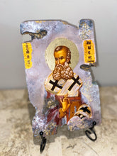 Load image into Gallery viewer, Saint Athanasius religious wood epoxy resin handmade icon art - Only 1 off - Original