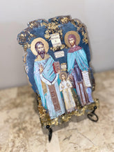 Load image into Gallery viewer, Sts Raphael, Nicholas and Irene religious icon