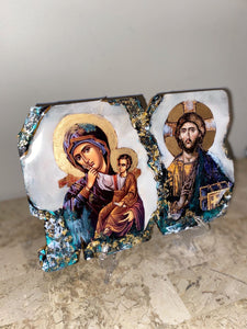 Mother Mary & Jesus Christ religious icon