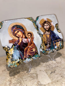 Mother Mary & Jesus Christ religious icon