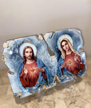 Load image into Gallery viewer, Virgin Mary &amp; Jesus Christ sacred heart religious icon