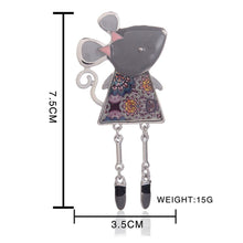 Load image into Gallery viewer, Emily Mouse pin brooch