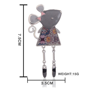 Emily Mouse pin brooch