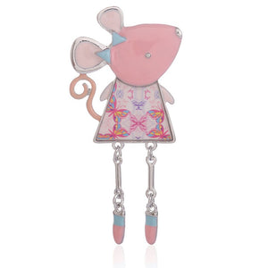 Emily Mouse pin brooch