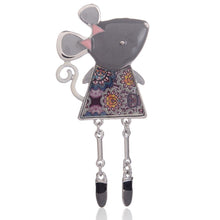 Load image into Gallery viewer, Emily Mouse pin brooch