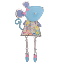 Load image into Gallery viewer, Emily Mouse pin brooch