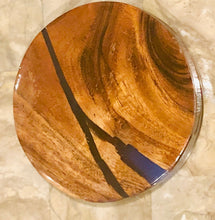 Load image into Gallery viewer, Coasters 4 pk, handmade original work - epoxy acacia wood