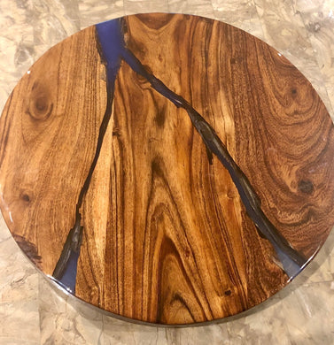 Epoxy wood handmade serving board platter.-Only 1 off original.
