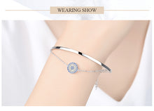 Load image into Gallery viewer, 925 Sterling silver evil eye bracelet