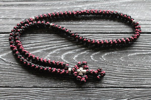 Christian set:  Prayer rope 100 knots + bracelet 33 knots,