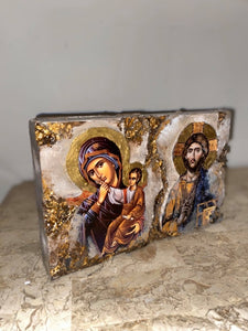 Mother Mary & Jesus Christ block - religious icon or Custom icons