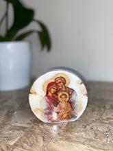 Load image into Gallery viewer, Holy family mini religious icon epoxy resin handmade icon art wooden
