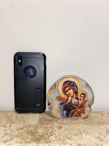 Jesus mini religious icon epoxy resin handmade icon art wooden